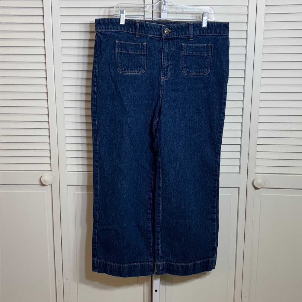 Euc Talbots Patch Pocket Classic Jean Trousers As… - image 5